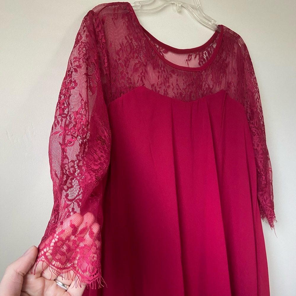 Red Formal Knee-Length Dress